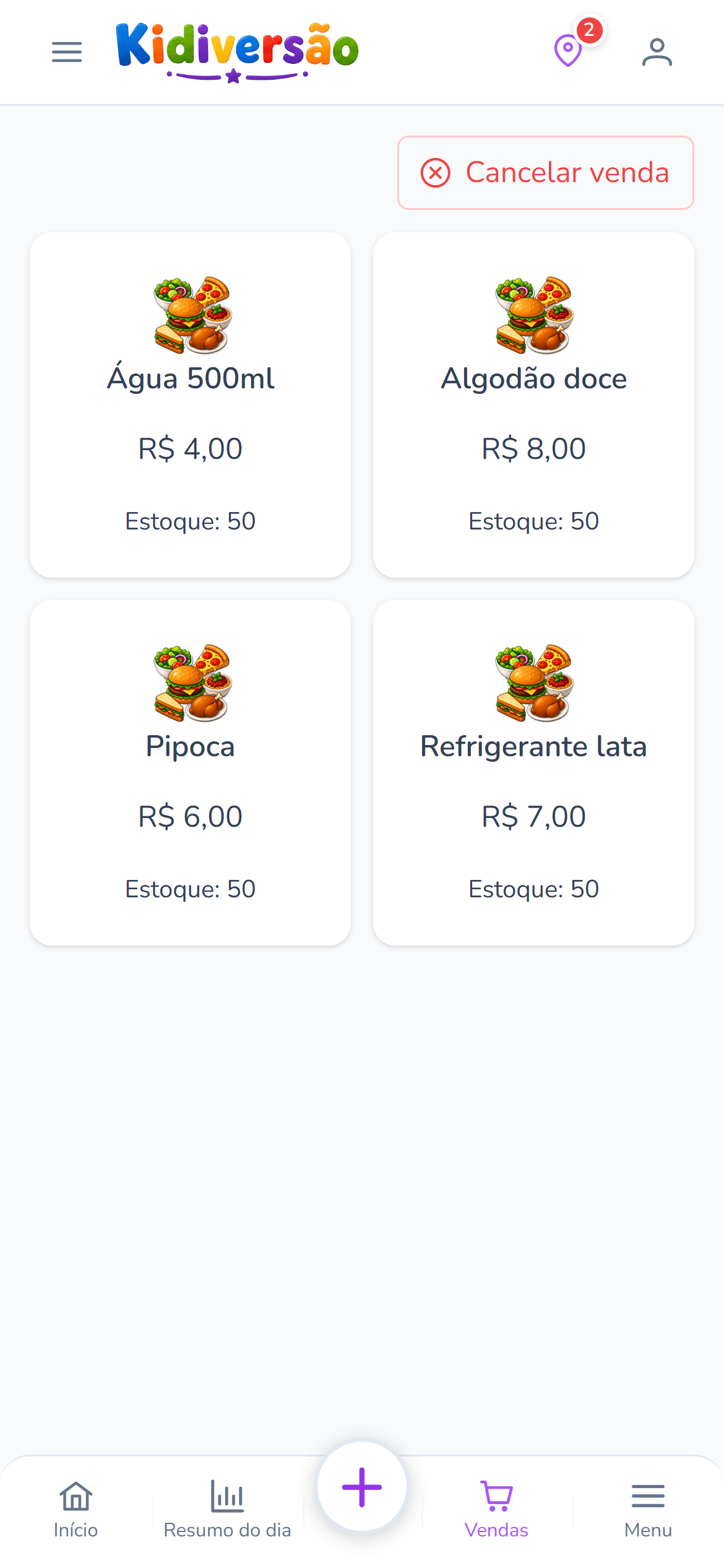 Vendas e estoque